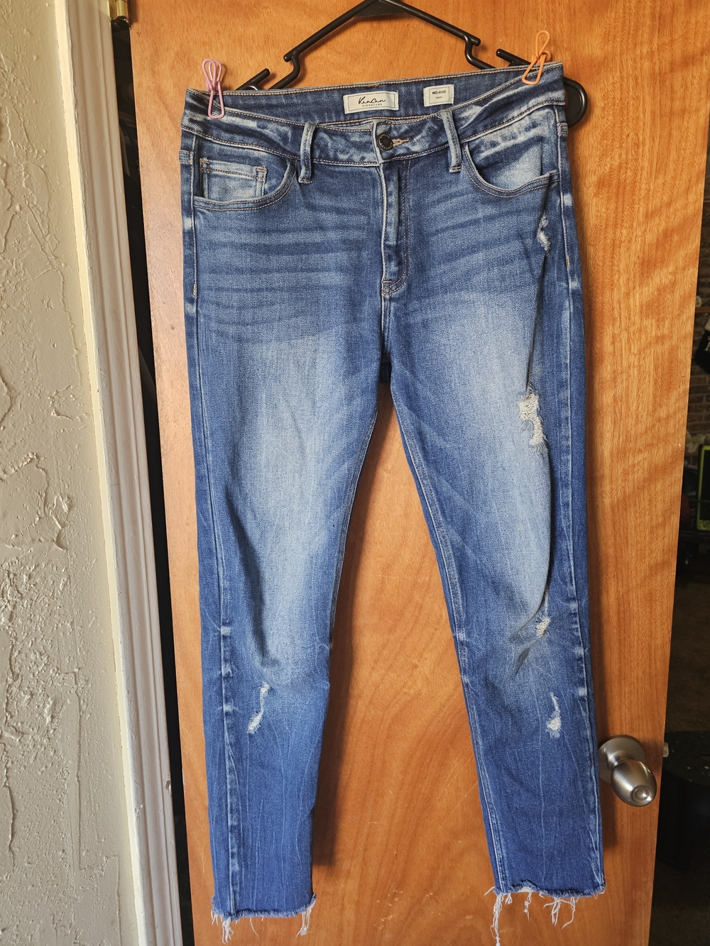 Kancan Women's Distressed Blue Skinny Jeans